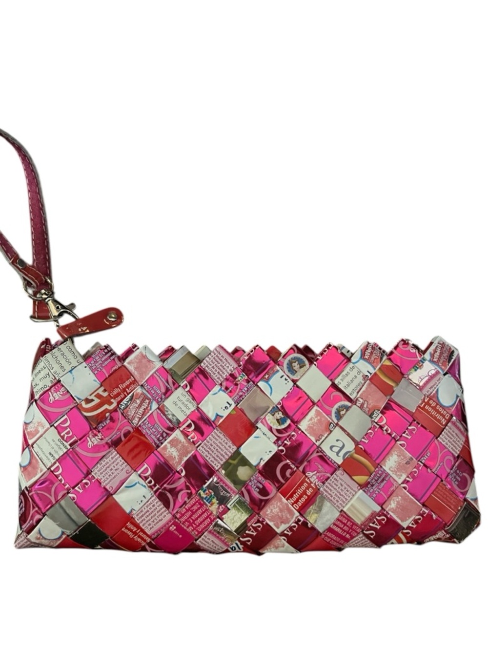 Nahui Ollin Candy Wrapper Clutch/Wristlet bag